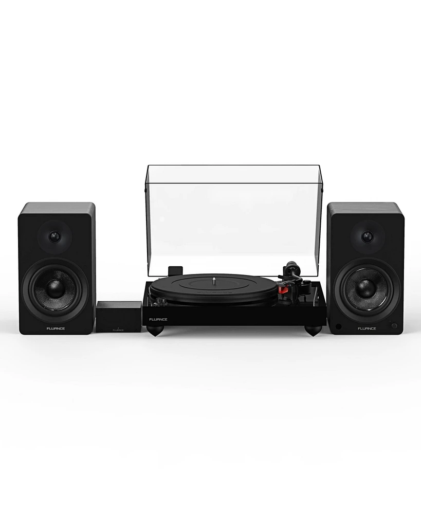 Fluance Reference RT83 High Fidelity Vinyl Turntable with PA10 Phono Preamp and Ai41 Powered 5" Bookshelf Speakers, Ortofon 2M Red Cartridge, 90W