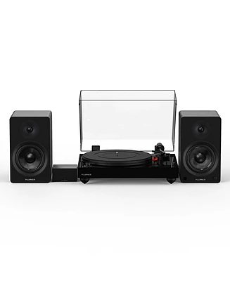 Fluance Reference RT83 High Fidelity Vinyl Turntable with PA10 Phono Preamp and Ai41 Powered 5" Bookshelf Speakers, Ortofon 2M Red Cartridge, 90W