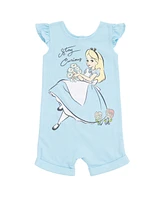 Alice Wonderland Toddler Girls Minnie Mouse Snap Romper and Headband