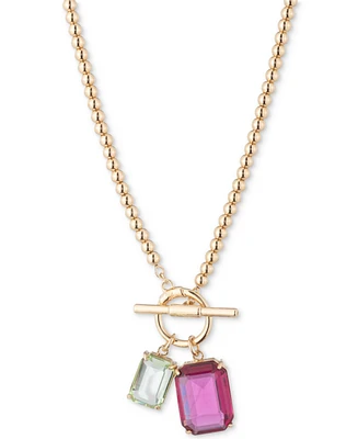 Lauren Ralph Lauren Gold-Tone Crystal & Stone 16" Pendant Necklace
