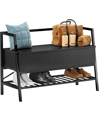 Entryway Shoe Bench with Shoe Rack, Entry Bench Shoe Organizer for Entryway, Bedroom