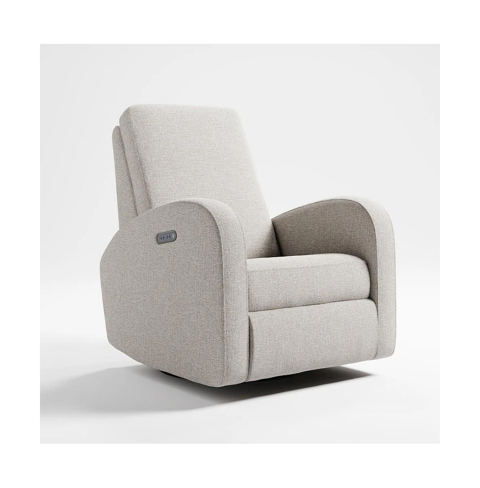 Storkcraft Santa Monica Power Recliner Swivel Glider (Dune Basketweave)