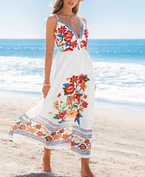 Cupshe Women's Handpicked Blooms Floral Maxi Beach Dress