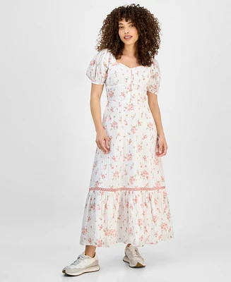 And Now This Women's Cotton Corset-Look Maxi Dress, Created for Macy's