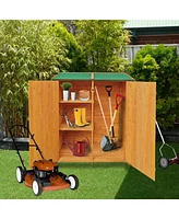 Mondawe 63.58"X 54.6"X 53.15" Wooden Shed Outdoor Storage