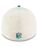 New Era Men's Cream/Teal Jacksonville Jaguars 2025 Nfl Draft 39THIRTY Flex Hat