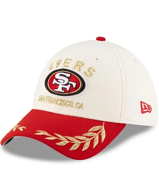 New Era Men's Cream/Scarlet San Francisco 49ers 2025 Nfl Draft 39THIRTY Flex Hat