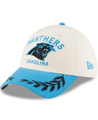New Era Men's Cream/Blue Carolina Panthers 2025 Nfl Draft 39THIRTY Flex Hat