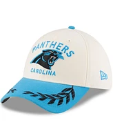 New Era Men's Cream/Blue Carolina Panthers 2025 Nfl Draft 39THIRTY Flex Hat