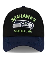 New Era Men's /College Navy Seattle Seahawks 2025 Nfl Draft 39THIRTY Flex Hat