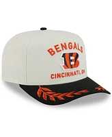 New Era Men's Cream/Black Cincinnati Bengals 2025 Nfl Draft A-Frame 9FIFTY Snapback Hat