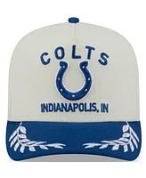 New Era Men's Cream/Royal Indianapolis Colts 2025 Nfl Draft A-Frame 9FIFTY Snapback Hat