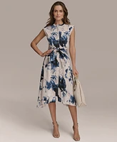 Donna Karan New York Women's Printed Tie-Front Dress