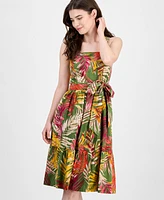 Anne Klein Women's Printed Chiffon Fit & Flare Dress