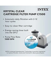 Intex 16.5ft x 9ft 48in Prism Frame Oval Above Ground Swimming Pool Pump Set