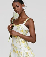 Avec Les Filles Women's Printed Sleeveless Mini Dress