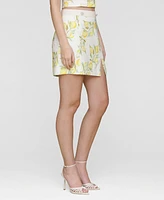 Avec Les Filles Women's Side-Slit Miniskirt