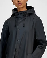 Baxter Wood Women's Longliner Hooded Rain Coat