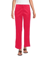 Lands' End Women's Mid Rise Classic Straight Leg Chino Ankle Pants