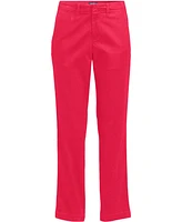 Lands' End Women's Mid Rise Classic Straight Leg Chino Ankle Pants