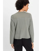 Olsen Women's Mixed Media Jersey Jacket