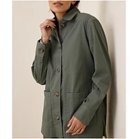 Pact Women's Organic Cotton Daily Twill Oversized Lightweight Jacket