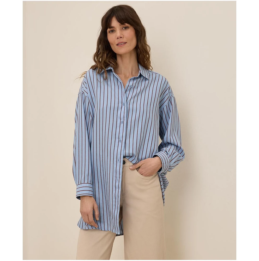 Pact Women's Cotton Sunset Lightweight Oversized Shirt
