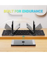 Foldable Bluetooth Keyboard, BK05S Folding Wireless Portable Keyboard, Pair Up to 4 Devices, Usb-c Rechargeable, Slim and Compact