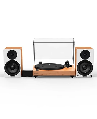 Fluance Reference RT82 High Fidelity Vinyl Turntable with PA10 Phono Preamp and Ai41 Powered 5" Bookshelf Speakers, Ortofon OM10 Cartridge, 90W Class