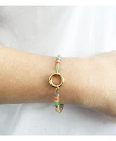 Finley Multi-Stone Beaded 18k Gold Plated Bracelet