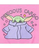 The Mandalorian Girls Yoda T-Shirt Shorts and Scrunchie 3 Piece Outfit Set