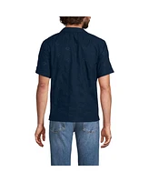 Lands' End Men's Textured Camp Collar Shirt