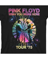 Pink Floyd Boys Wish You Were Here Prism Graphic Crew Neck Short Sleeve Youth Black T-shirt-xl