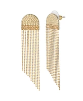 Jessica Simpson Gold-Tone Fringe Dangle Earrings