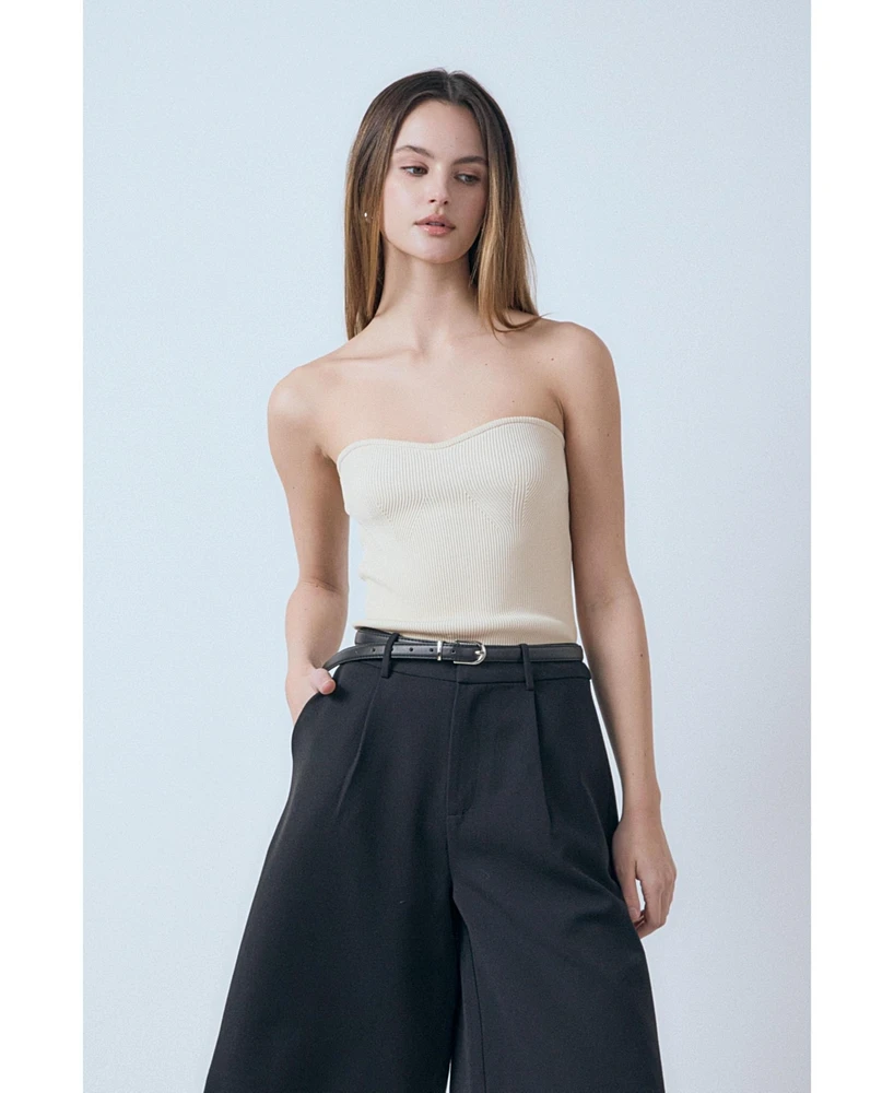 endless rose Women's Knit Strapless Top