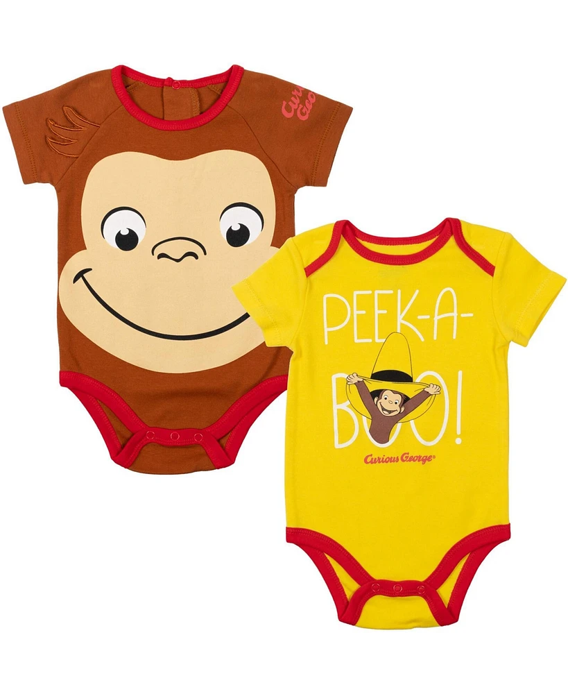 Curious George Baby Boys 2 Pack Bodysuits