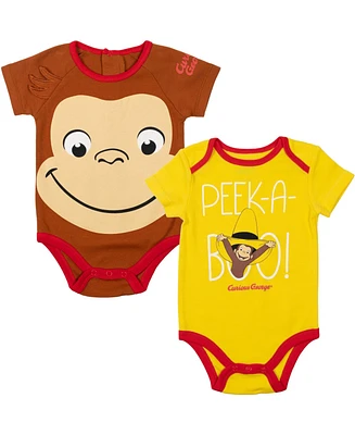 Curious George Baby Boys 2 Pack Bodysuits