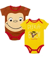 Curious George Baby Boys 2 Pack Bodysuits