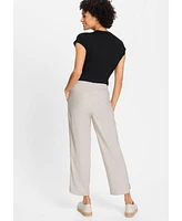 Olsen Women's Mona Fit Pull-On Linen Blend Pant