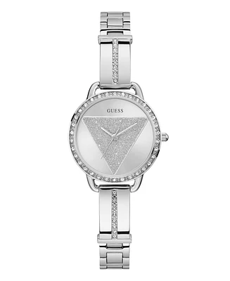 Guess Women's Analog Silver-Tone Stainless Steel Watch, 30mm