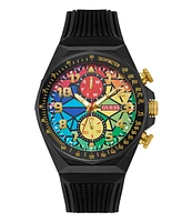 Guess Men's Multi-Function Black Silicone Strap Watch