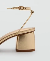 Mango Women's Crossed Strap Heeled Sandals