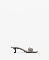 Mango Women's Animal Print Strap Sandals