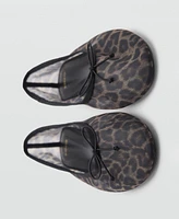 Mango Women's Animal Print Mesh Ballerina Shoes