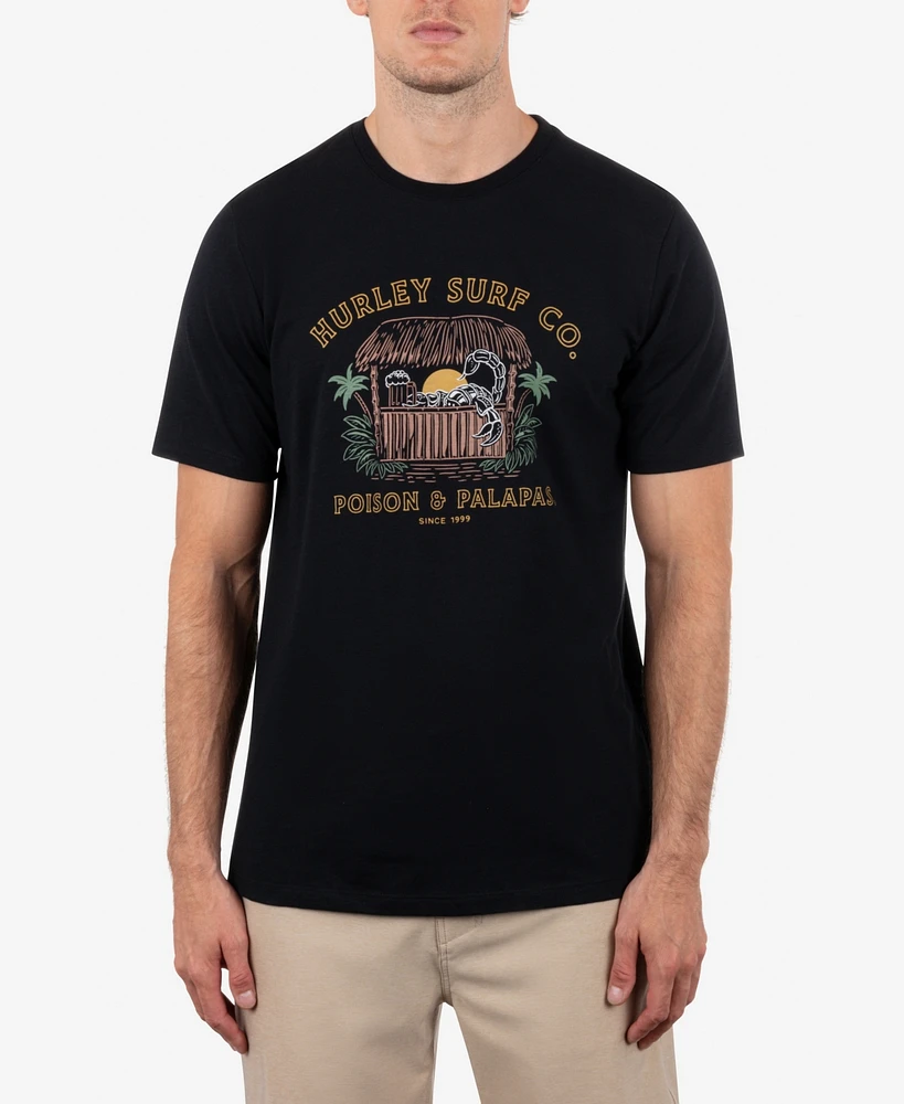 Hurley Men's Poison and Palapas Slub Short Sleeve T-Shirt