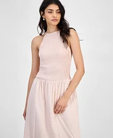 And Now This Women's Cotton Gingham Smocked Halter Maxi Dress, Exclusively at Macy's