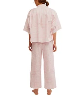 Free People Women's Summer Sleeper Cotton Short-Sleeve Pajama Set