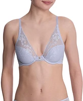 Natori Women's Cherry Blossom Plunge Convertible Contour Underwire Bra