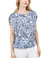 Fever Women's Scoop Neck Sleeveless Top
