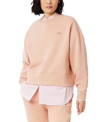 Lacoste Usa Women's Crewneck Logo Long-Sleeve Sweatshirt